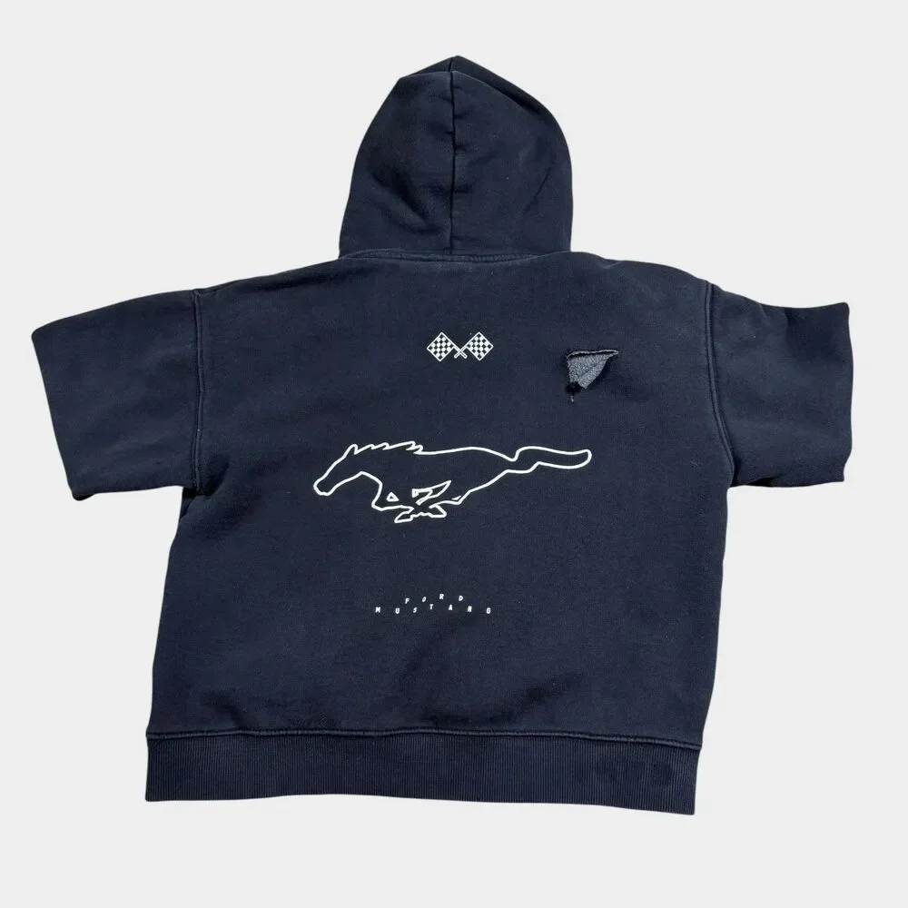 Zara Ford Mustang Hoodie Kids 13-14 164 Black Pullover Sweatshirt Streetwear - Picture 2 of 12